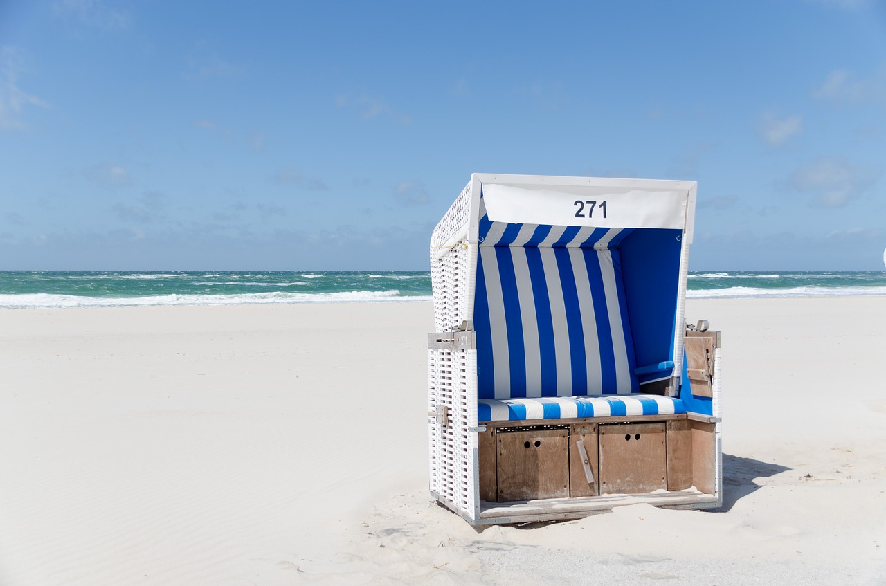 Nordsee Entspannt abnehmen Strandkorb an der Nordsee läd zum Entspannen ein